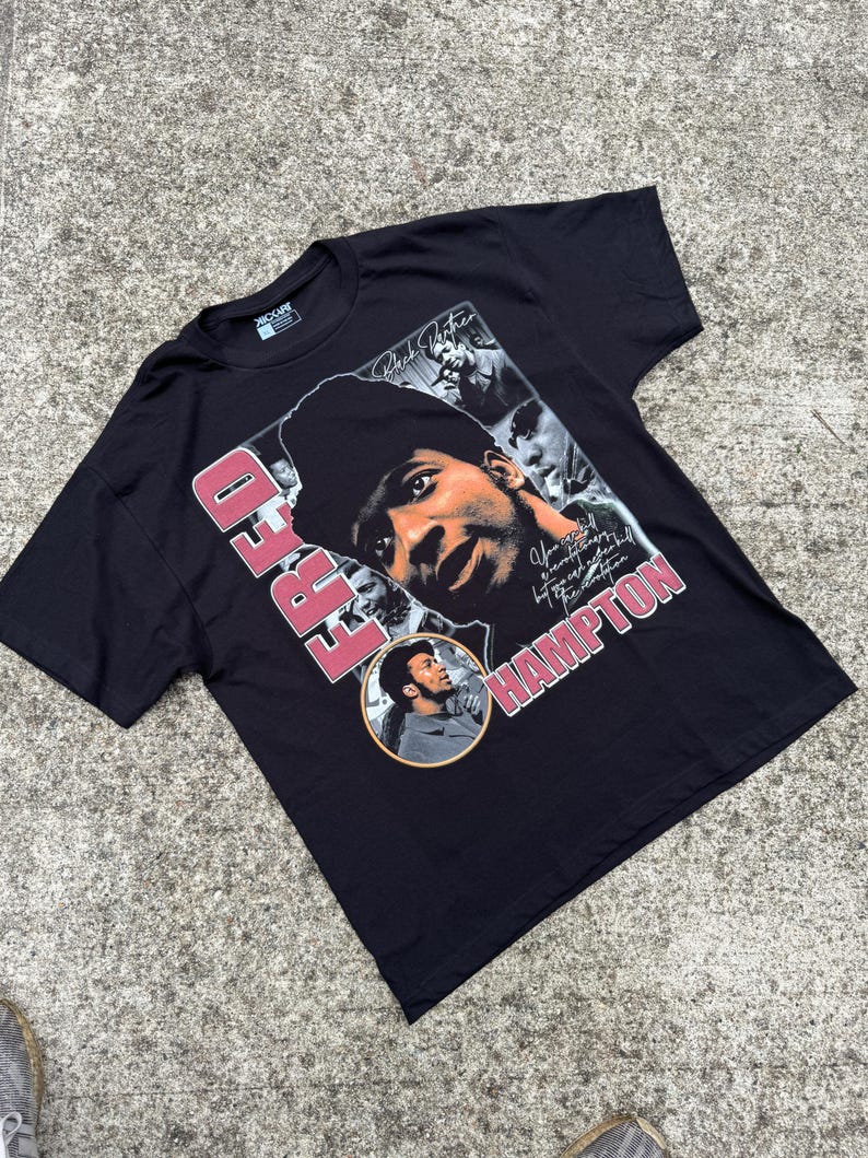 T-shirt Fred Hampton - T-shirt stampata - Maglietta grafica - Moda casual - Stile streetwear - Abbigliamento alla moda - Design unico - Regalo di moda maschile per tutti immagine 2