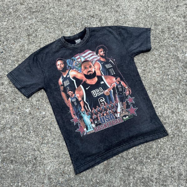 Retro Usa Basketball 2024 Etsy