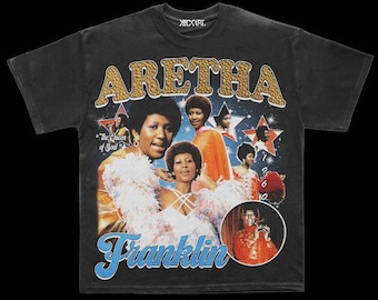 Aretha Franklin Shirt-Handmade T shirt-Half Sleeve Top-Printed Apparel-Custom Design Shirt-Artisan Clothing For All Unique Fashion Design