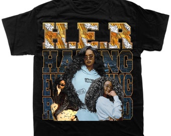 H.E.R. Graphic Tee - Handmade Cotton, Vintage Fashion
