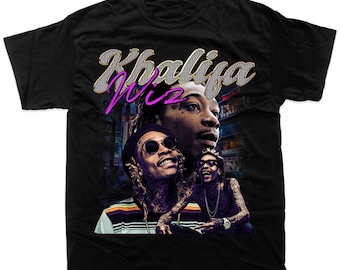Wiz Khalifa Blk T-shirt-Classic Black Tee-Outfit Wardrobe-Everyday Wear-Men's Fashion-Comfortable Shirt-Out Fit Style-Shirt For Stylish Men