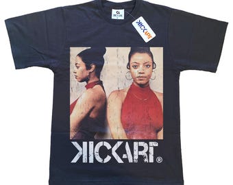 THELMA Vintage Graphic Tee | Black Cotton 90s Style T-Shirt