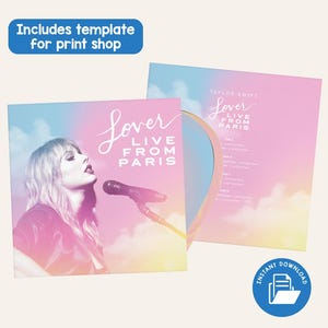Digital Vinyl Jacket Live from Paris | Vinyl Sleeve | Cover Vinyl | Custom Vinyl Jacket | Taylor | PDF | Ready to print