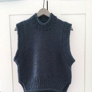 Chunky Knit Vest / Hand Knit Alpaca and Silk Mohair Slipover / - Etsy