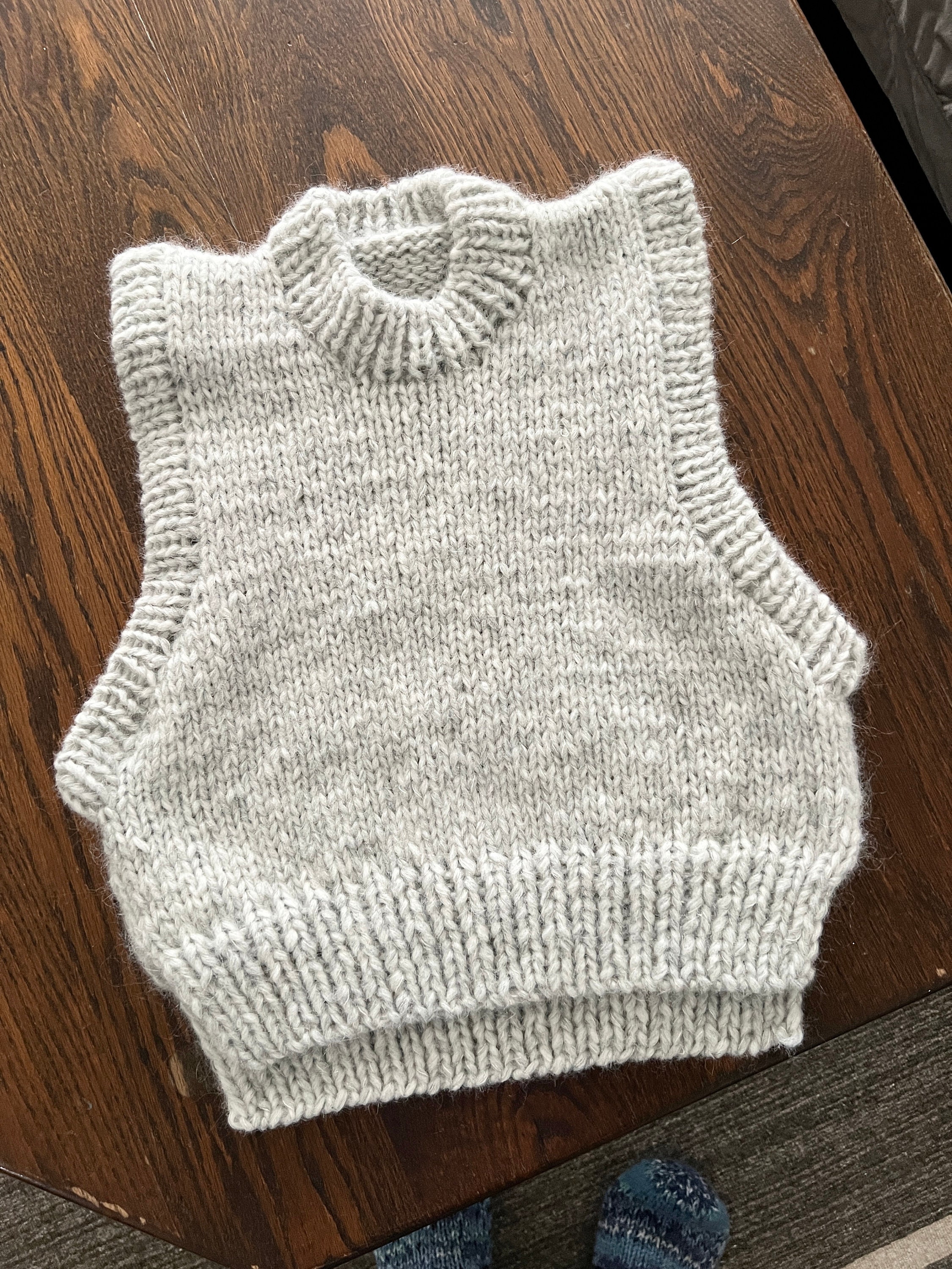 Chunky Knit Vest / Hand Knit Alpaca and Silk Mohair Slipover / - Etsy