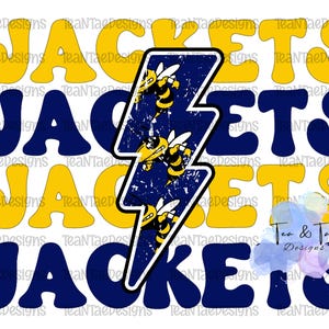 Jackets Repeat Navy/Gold PNG