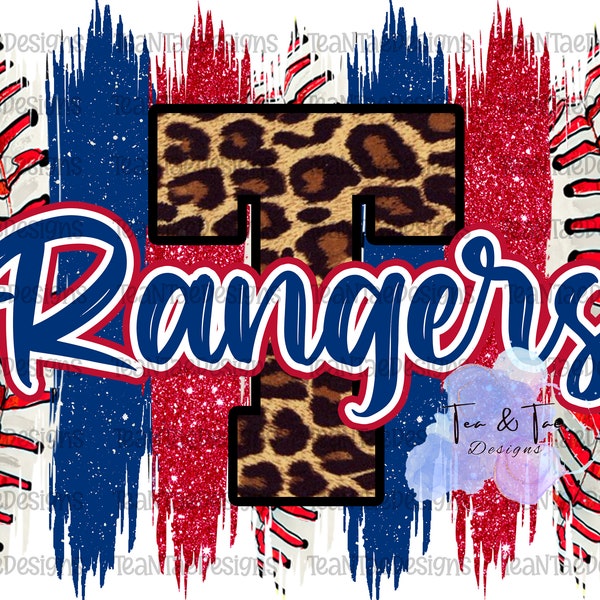 Rangers Brushstroke w/ leopard PNG