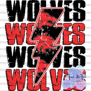 Wolves Repeat PNG