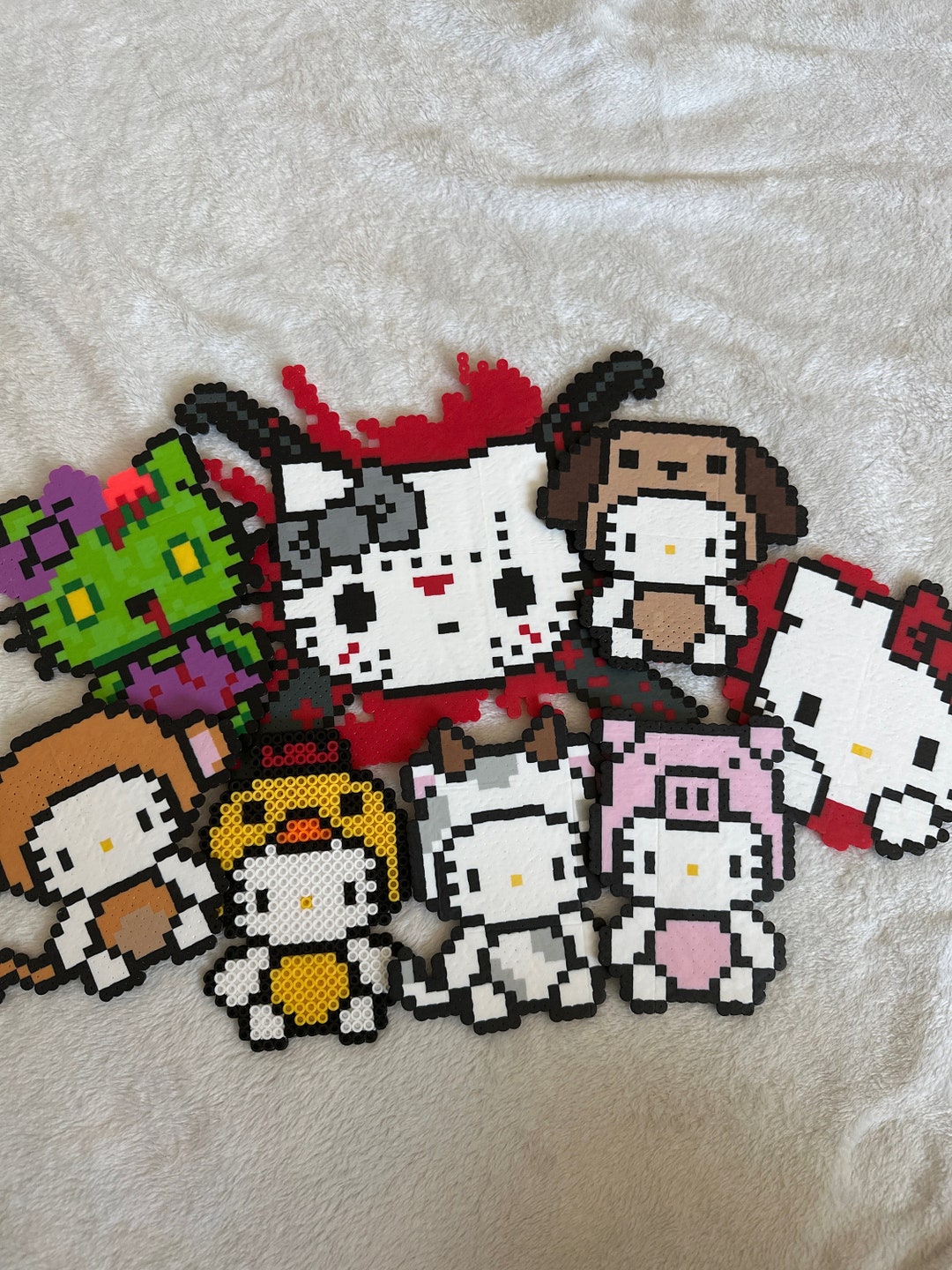 HK - Hello Kitty And Mimmy Perler Bead Things by worldofcaitlyn on