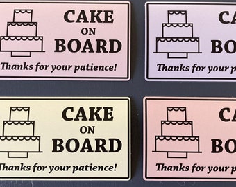 Cake on Board Car Bumper Magnet