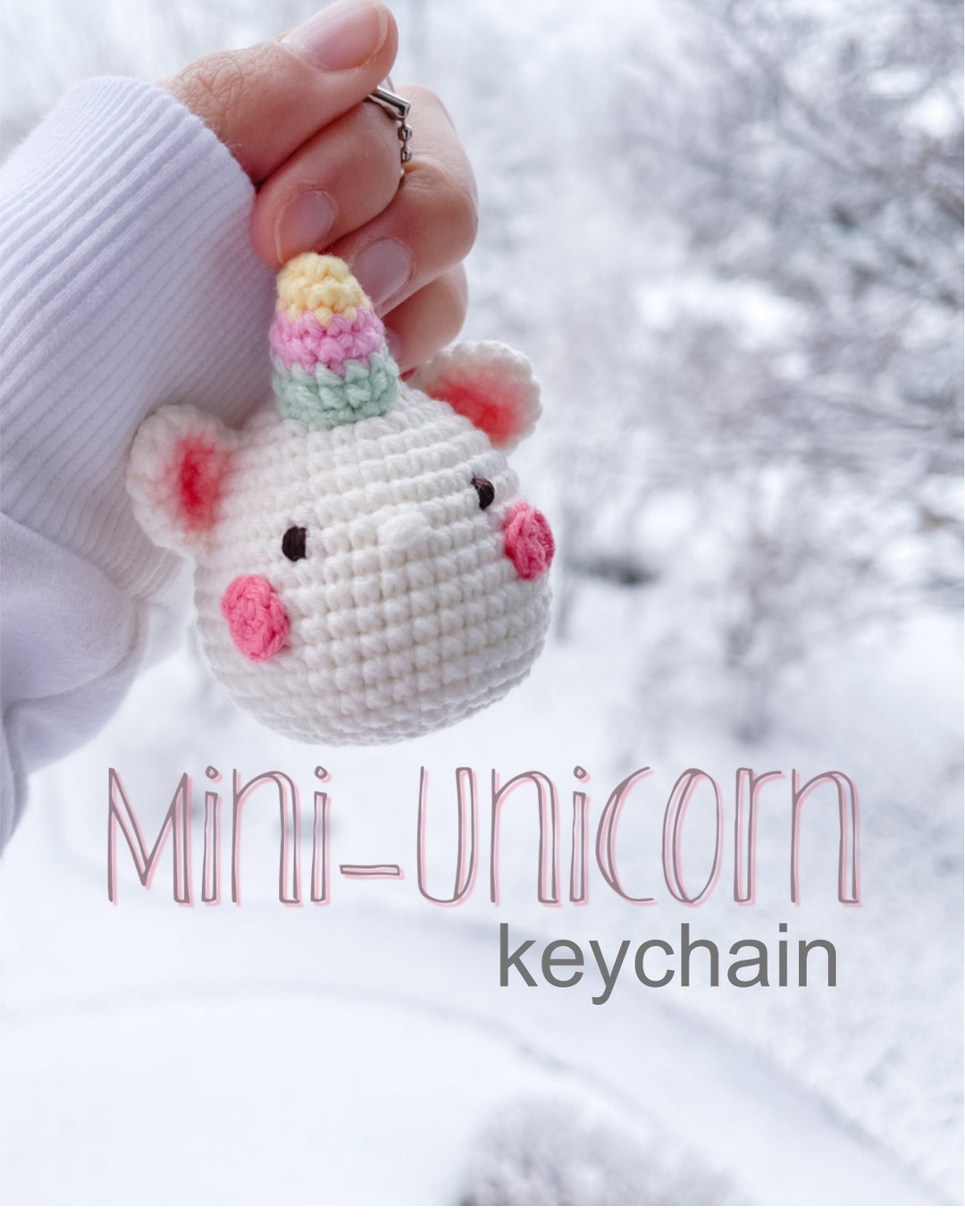 Mini Unicorn Keychain Amigurumi Pattern Mini Unicorn Keychain Etsy