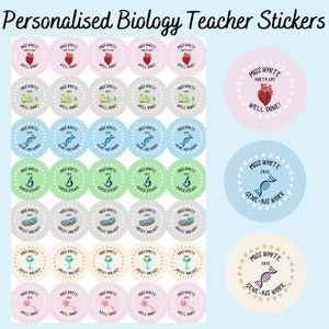 Biology Teacher Reward Stickers | Biology Teacher Gift
