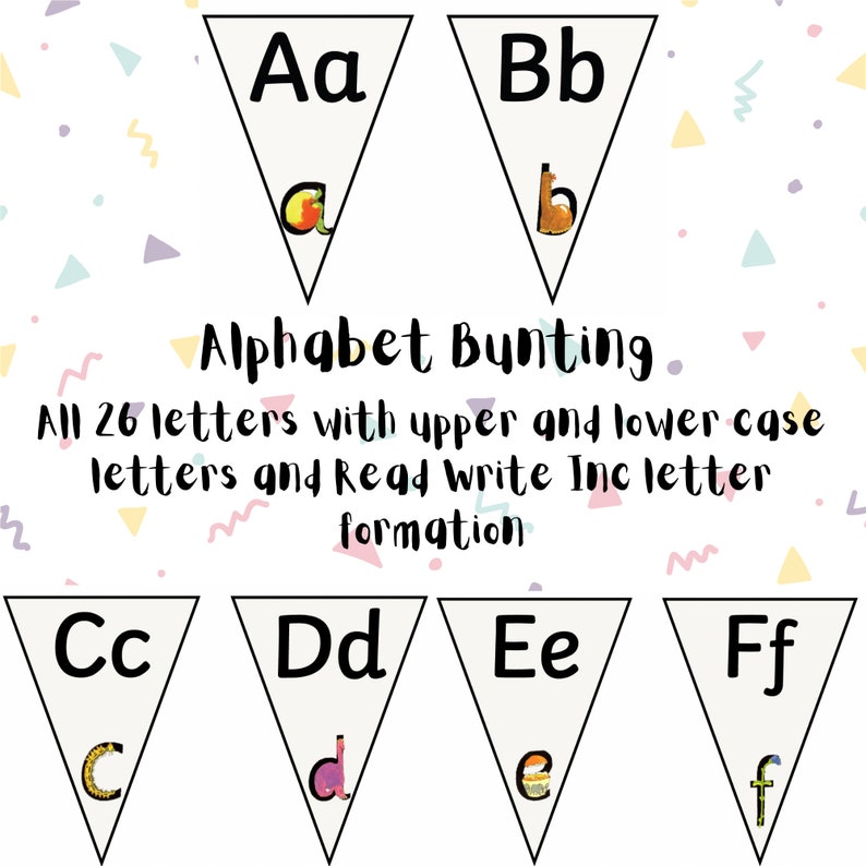 Alphabet Circles, Read Write Inc Bunting & Number Circles - Etsy Canada