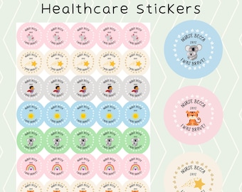 Personalised Nurse/Doctor - I was brave! Stickers