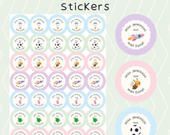 Personalised Teacher Reward Stickers | Teacher Present | New Teacher Gift |