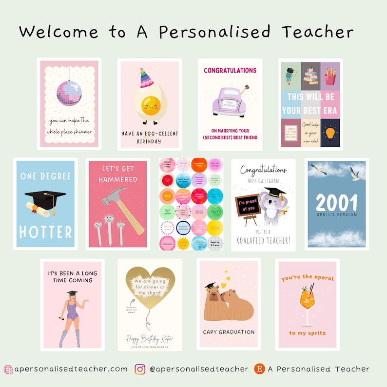 Personalised Proud Teacher Stickers | Teacher Present | New Teacher Gift | End of Year Gift | Secret Santa image 10