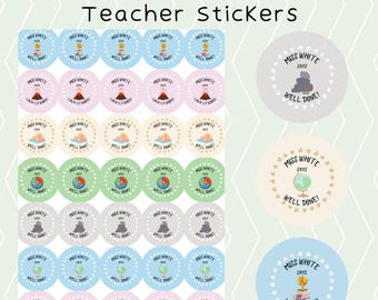 Personalised Geography Teacher Reward Stickers | End of Year Teacher Gift | Secret Santa