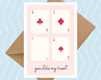 You Stole my Heart Card | Valentines Day Card | Anniversary Card | Love Card