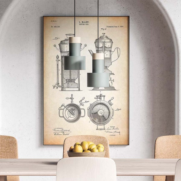 Coffee Patent Prints, Coffee mill 1900, Coffee Mill Print,  Kitchen Wall Art, Coffee Shop Decor,  Coffee Brewing Poster,, Digital Download