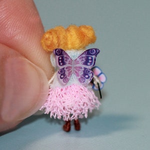 Tiny Christmas Doll: Handmade Miniature Figurine for Dollhouse