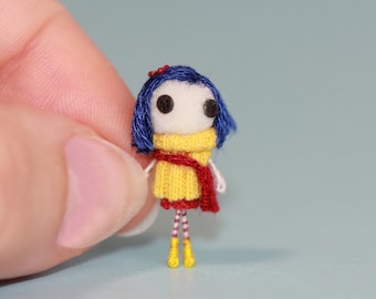 Coraline Doll: Miniature Handmade Figurine with Spider