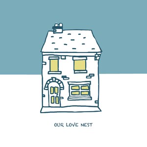 Personalised digital house portrait, Love nest Wedding gift