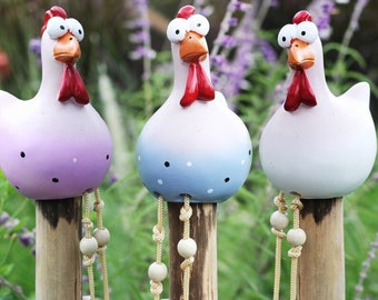 Neue Kreative Dekor Huhn Garten Plug Henne Hahn Hennen Vogel Rand Sitzer Indoor Outdoor Fun Art Gartendekoration Zubehör