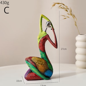 Décoration de la maison créative Figure abstraite colorée Sculpture salon Art moderne Figurine décoration de bureau accessoires cadeau C