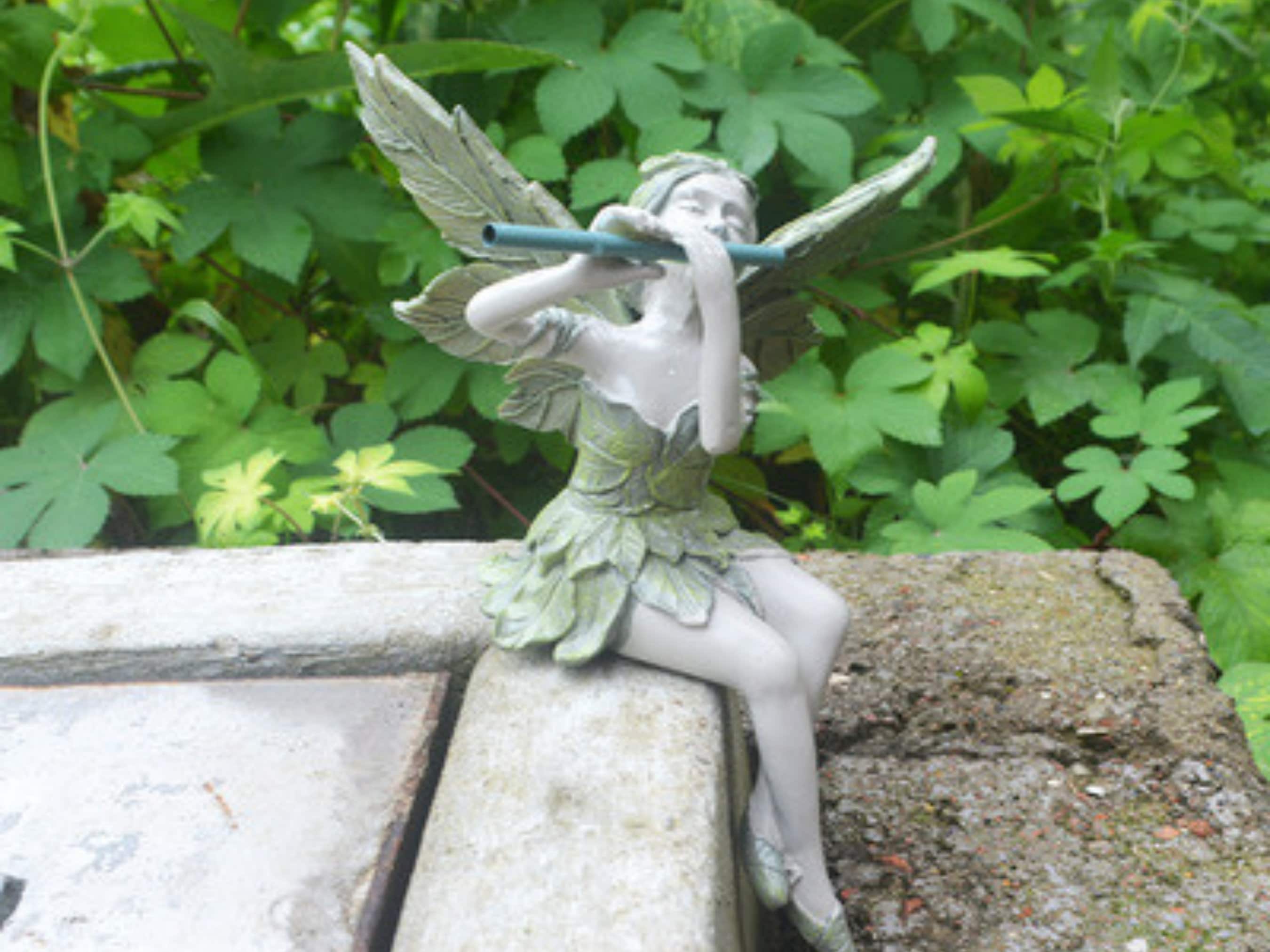 Ornement de jardin Fée, Assis Magique Statue de Fée Figurine de jardin,  Figurine Elfe Décoration de jardin Décoration pour la maison, Cour