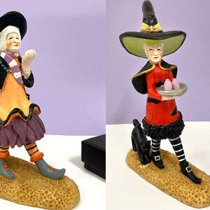 Sadodo Halloween Hexen Figur - 20cm Gothic Deko Statue Handbemalt | Tischdekoration Mystisch