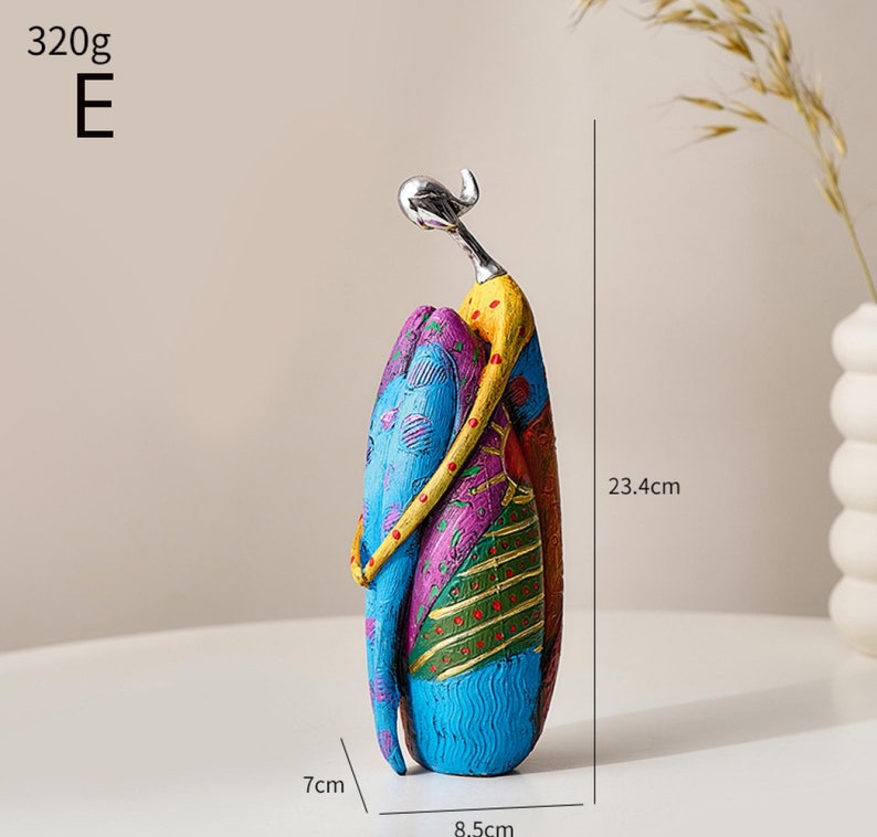 Creative Home Decoration Colorful Abstract Figure Sculpture Living Room Modern Art Figurine Desktop Decoration Accessories Gift E