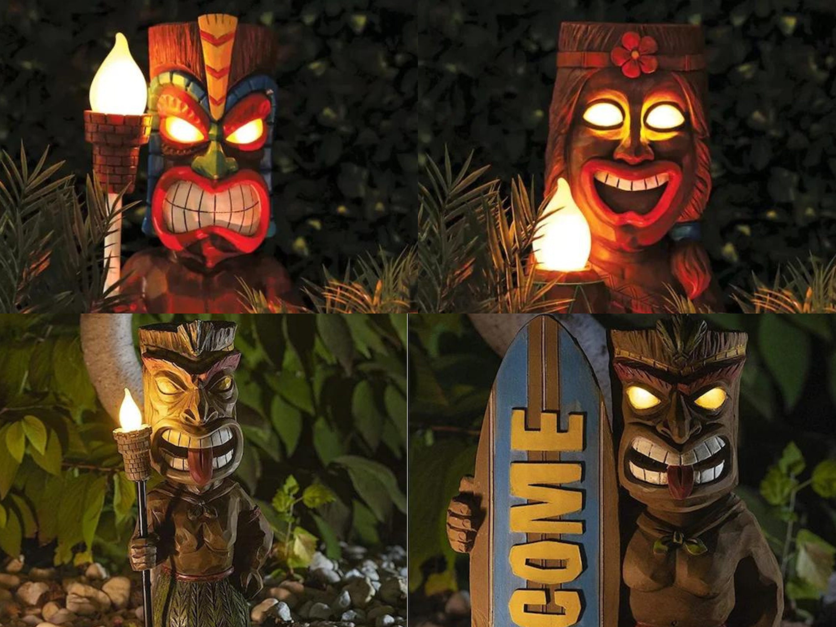 Tiki Guard Solar Powered Outdoor Decor LED Garden Light Etsy UK