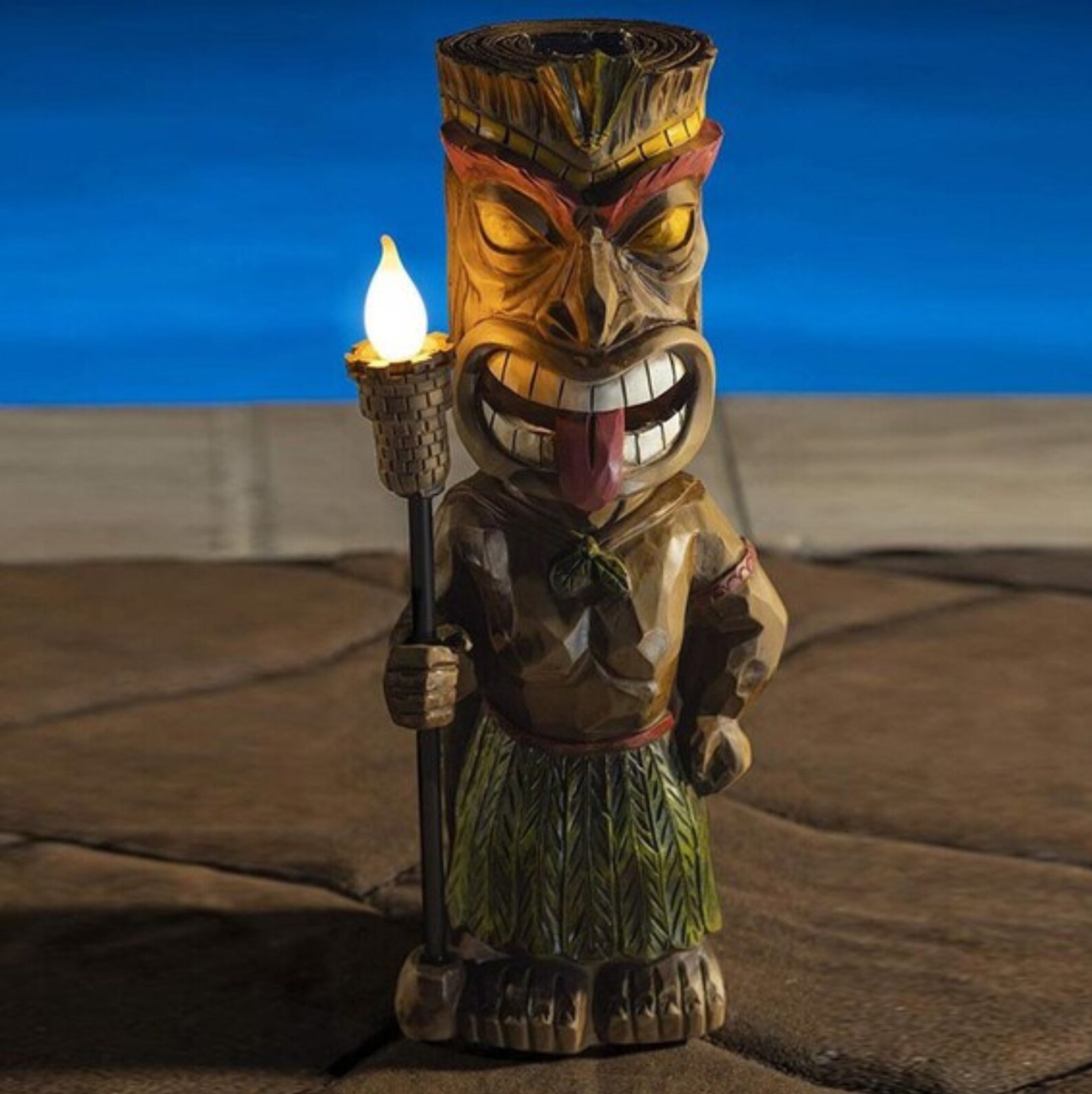 Tiki Guard Solar Powered Outdoor Decor LED Garden Light Etsy