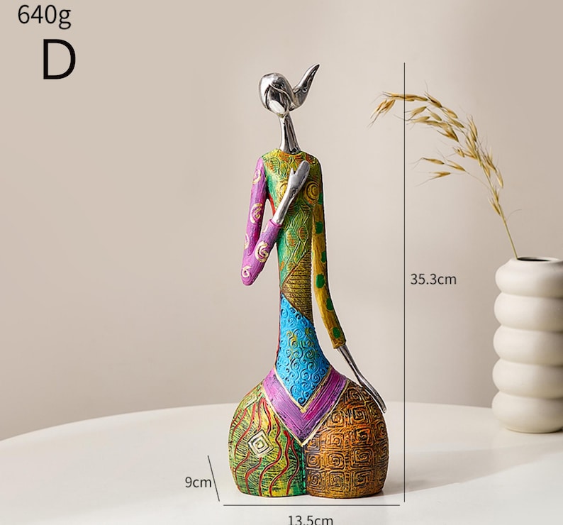 Creative Home Decoration Colorful Abstract Figure Sculpture Living Room Modern Art Figurine Desktop Decoration Accessories Gift D