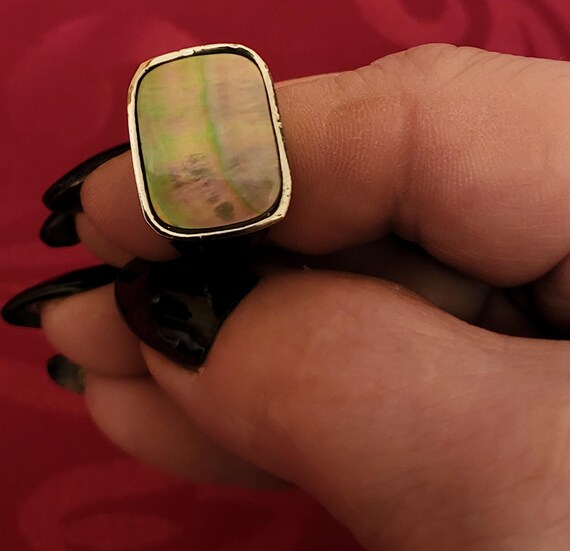 Silberring mit Perlmutt - image 8