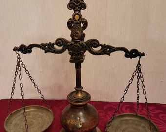 Antique Scales 1867 Brass Handmade High Quality Filigree