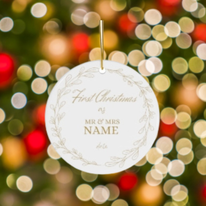 1st Christmas Together Ornament 2022 Mrs And Mrs First Christmas Married Ornament 2022 Personalized Mr and Mrs Etsy UK