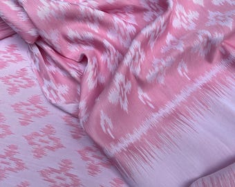 Thai Ikat Cotton Blend Fabric: Esan Style, Soft Touch