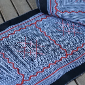 Hmong Ethnic Fabric made from cotton with Hmong Traditional Embroidery Style