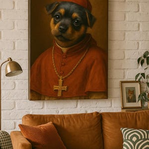 Whimsical Dog Art Canvas: Pet Portrait Home Decor