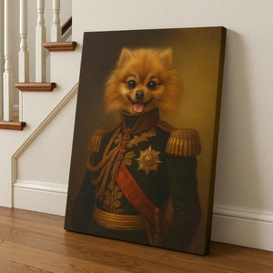 Leinwanddruck von Royal Pomeranian: Einzigartiges Hundeportrait für Tierliebhaber