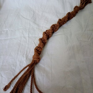 Dog ECO friendly rope chew toy, macrame dog toy, brown chew toy for dogs and puppies