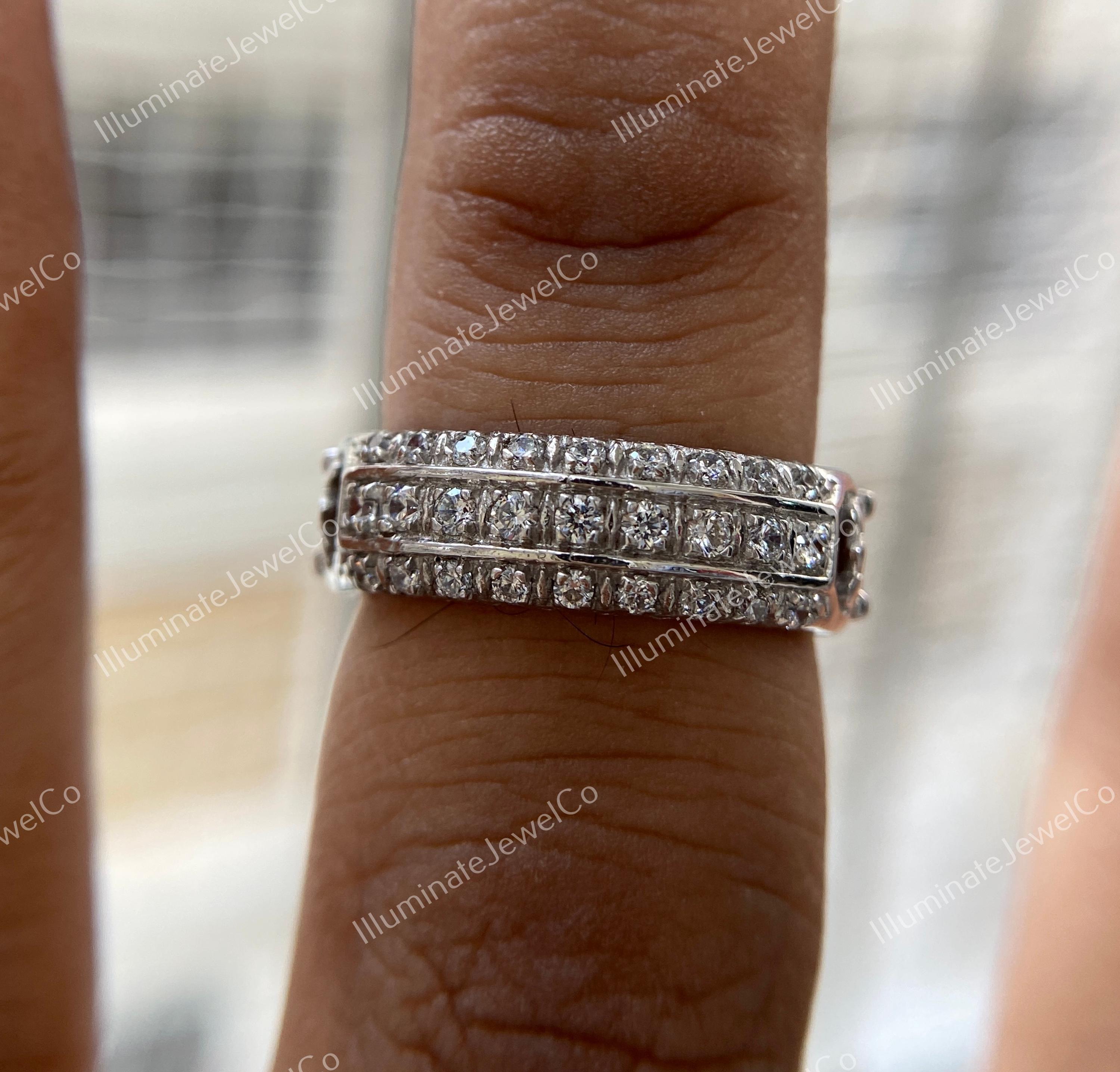 Antique Engagement Ring, Stacking Band, 1.50ct Diamond, Art Deco ...