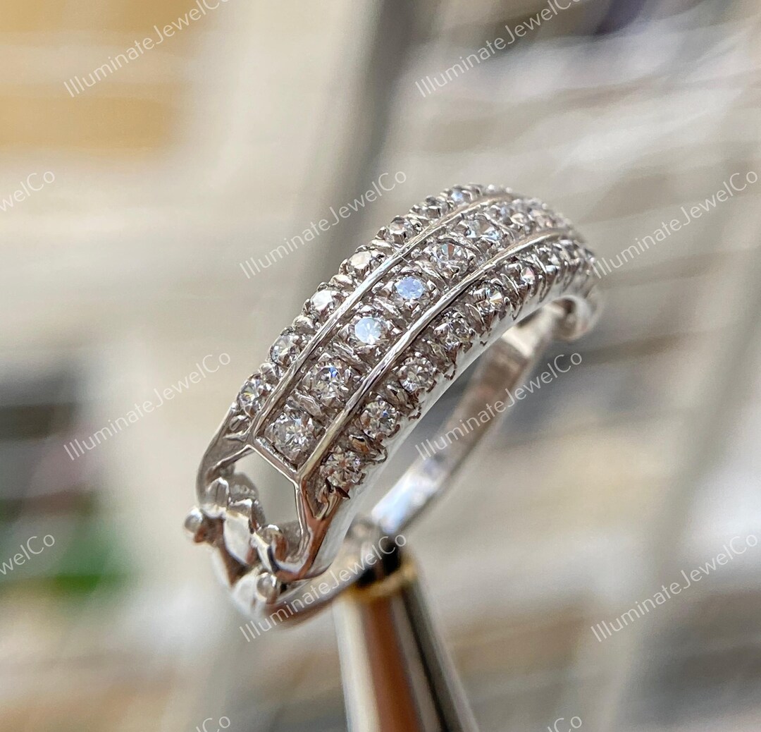 Antique Engagement Ring, Stacking Band, 1.50ct Diamond, Art Deco ...