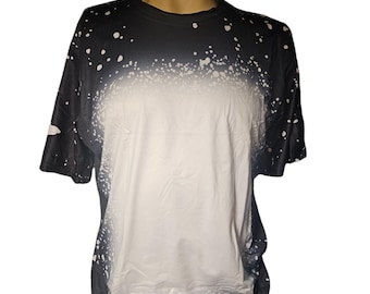 Sublimation T-shirt | Black Bleached Polyester DIY Print