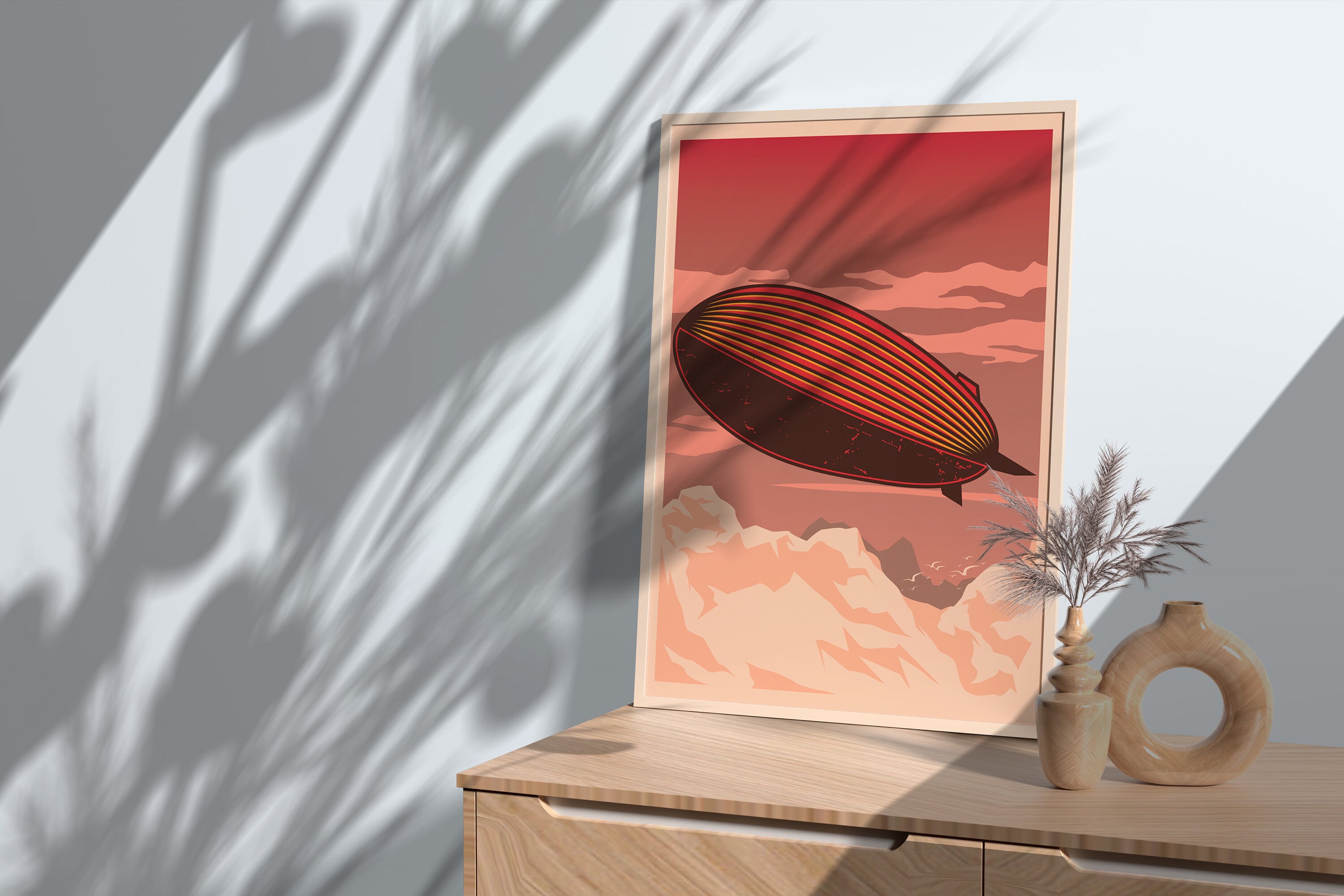 Zeppelin Illustration. PRINTABLE Zeppelin Vector. DIGITAL - Etsy