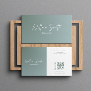 QR-code visitekaartje canva-sjabloon QR-code kaart visitekaartje qr-code sjabloon direct downloaden