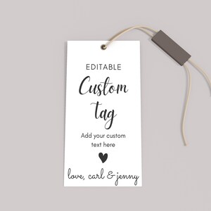 Printable Custom Tag Template Printable Thank You Tag Template Favor Printable Custom Tag Template Printable Thank You Tag Template Favor