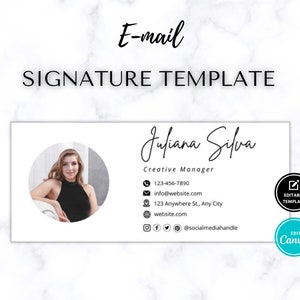 Email Signature Template Signature Gmail template Email Marketing Personalized email signature design Editable template Realtor Marketing