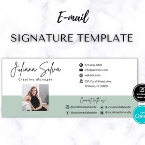 Email Signature Template Signature Gmail template Email Marketing Personalized email signature design Editable template Realtor Marketing